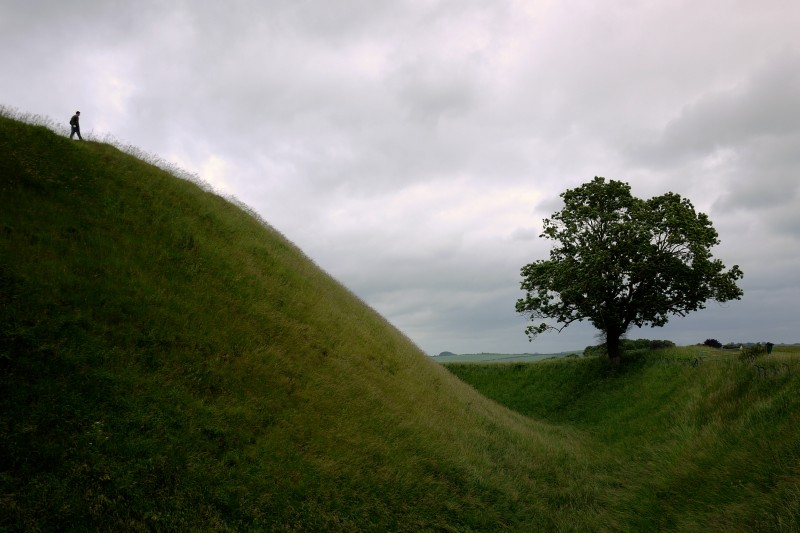 Castle ditch and hill.